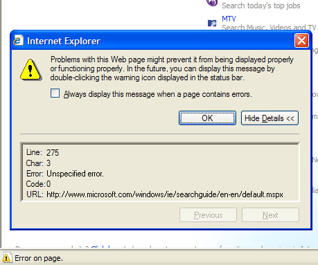 IE7 Setup Error