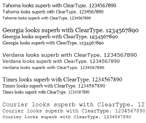 ClearType example